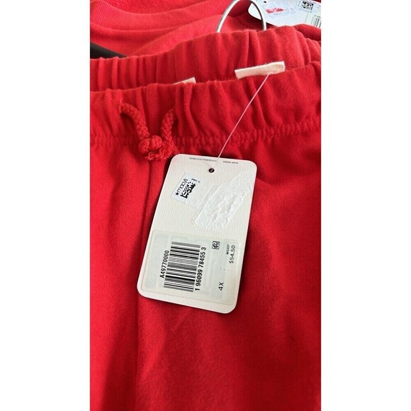 Levi's Women's Plus Size Comfy Cozy Sweatshirt & Jogger set Valiant Poppy 4X - Picture 14 of 14